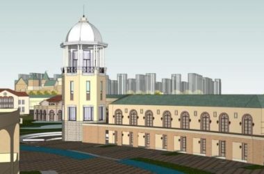 Sketchup商业模型|多层商业广场，步行街，欧式古典风格-BIM建筑网