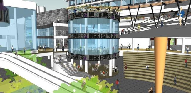 Sketchup综合体模型|多层商业综合体，商业广场，现代风格