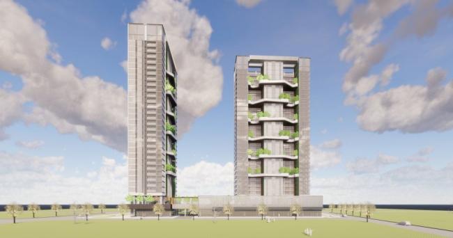 Sketchup住宅模型|高层住宅，现代风格，居住建筑