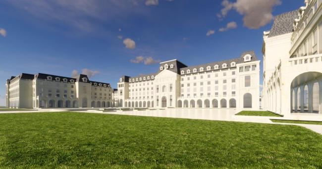 Sketchup学校模型|多层学校，校园建筑，教育建筑，法式古典风格