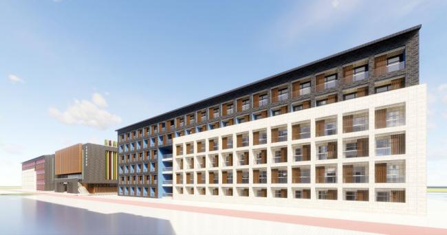 Sketchup学校模型|多层学校，中学校园，教育建筑，现代风格