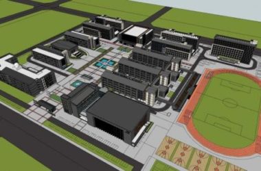 Sketchup学校模型|多层学校，中学校园，教育建筑，现代风格-BIM建筑网