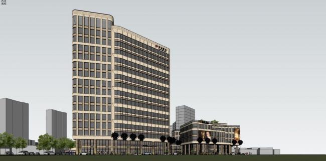 Sketchup综合体模型|多层高层混合，商业综合体，高层住宅，现代风格