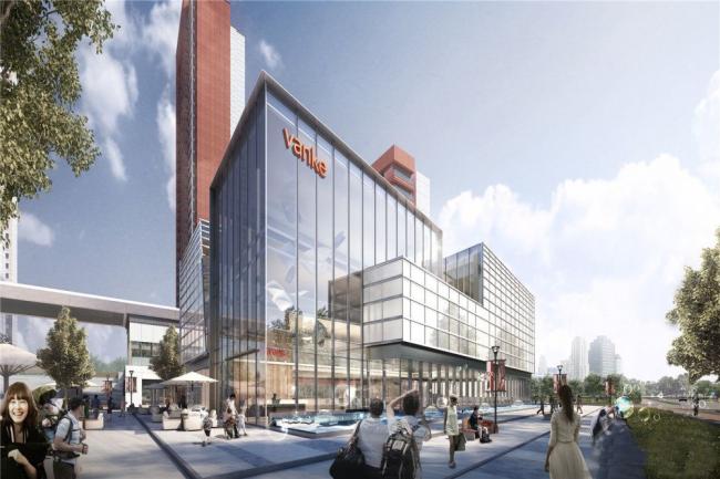 Sketchup综合体模型|多层高层混合商业综合体，高层住宅，现代风格