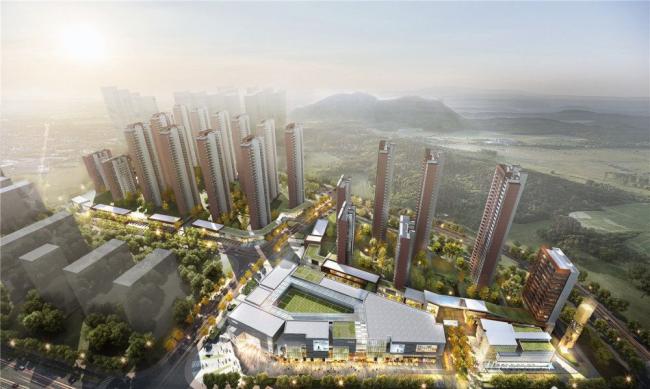 Sketchup综合体模型|多层高层混合商业综合体，高层住宅，现代风格