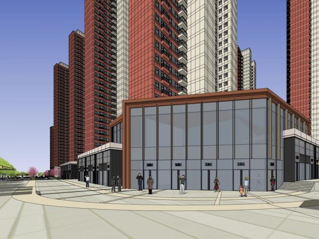 Sketchup综合体模型|多层高层混合商业综合体，高层住宅，现代风格