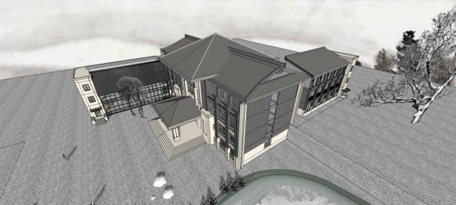 Sketchup商业模型|多层商业会所，新中式风格