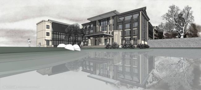 Sketchup商业模型|多层商业会所，新中式风格