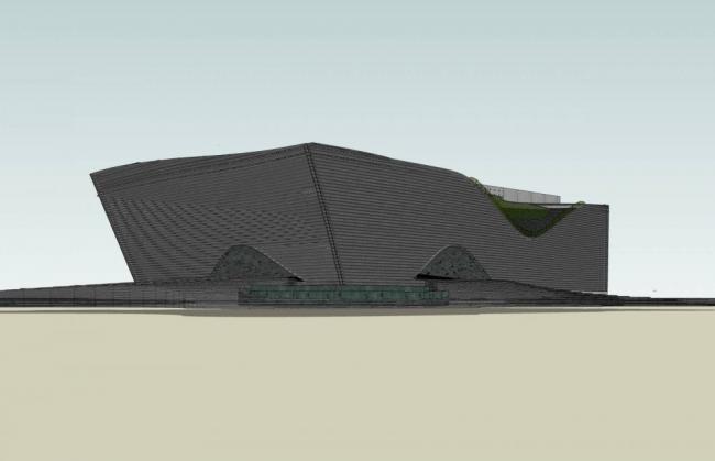 Sketchup文化模型|多层音乐厅，现代风格，文化艺术建筑