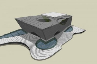 Sketchup文化模型|多层音乐厅，现代风格，文化艺术建筑-BIM建筑网