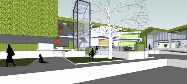 Sketchup学校模型|多层幼儿园，现代风格，教育建筑