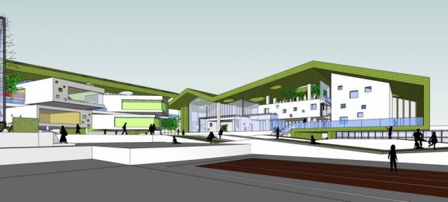 Sketchup学校模型|多层幼儿园，现代风格，教育建筑