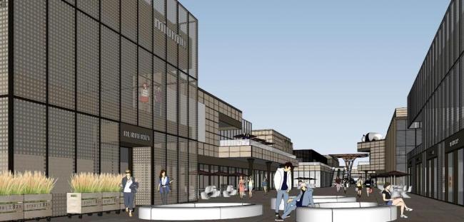 Sketchup商业模型|多层商业街，现代风格