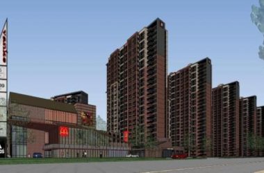 Sketchup住宅模型|上海闵行万科城,居住建筑,高层住宅,底层商业-BIM建筑网