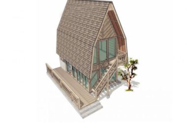 Sketchup住宅模型|木屋住宅,现代风格-BIM建筑网