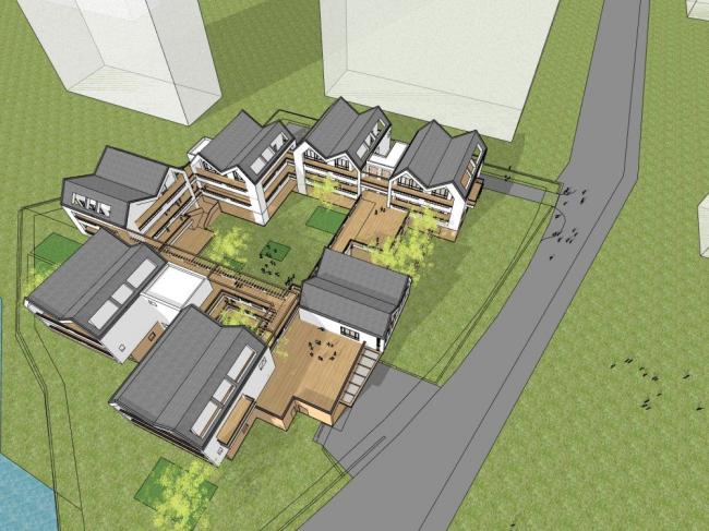 Sketchup学校模型|多层幼儿园，现代风格，教育建筑