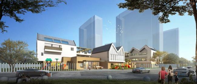 Sketchup学校模型|多层幼儿园，现代风格，教育建筑