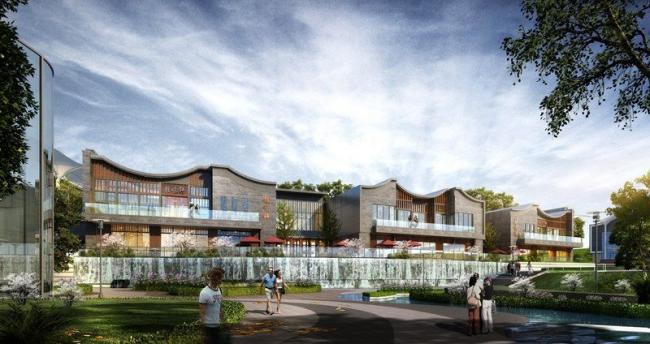 Sketchup酒店模型|度假区，多层酒店综合体，商业，现代风格