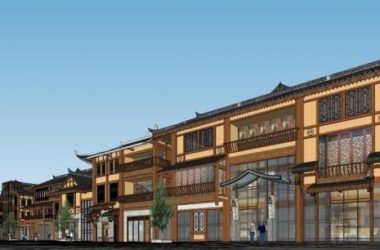 Sketchup商业模型|多层商业街，中式风格-BIM建筑网