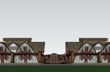 Sketchup商业模型|多层商业街，黎族风格-BIM建筑网