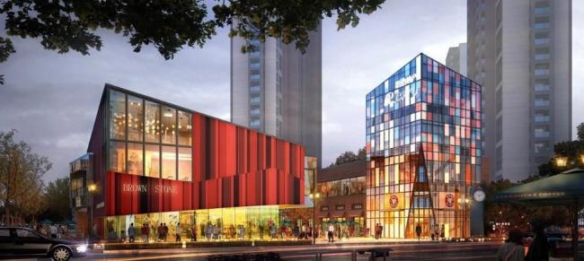 Sketchup商业模型|柏涛，多层商业街，现代风格