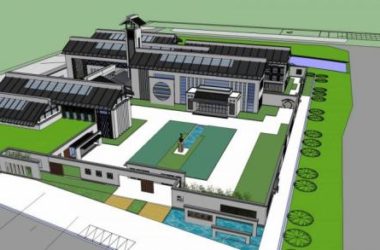 Sketchup文化模型|多层艺术家展览馆，文化建筑，中式风格-BIM建筑网