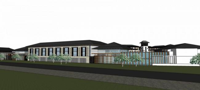 Sketchup酒店模型|张家界娄江酒店，多层酒店，中式风格