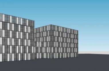 Sketchup办公模型|多层办公楼，现代风格-BIM建筑网