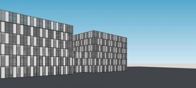 Sketchup办公模型|多层办公楼，现代风格