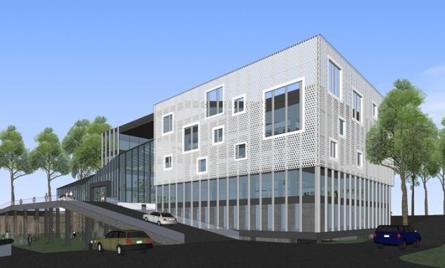 Sketchup商业模型|多层商业会所，现代风格，景观