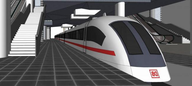 Sketchup车站路桥|多层地铁站，交通建筑，现代风格