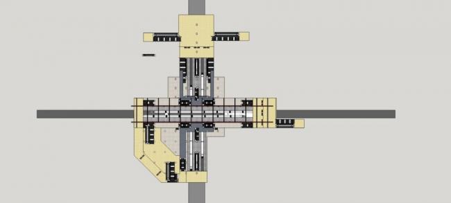 Sketchup车站路桥|多层地铁站，交通建筑，现代风格
