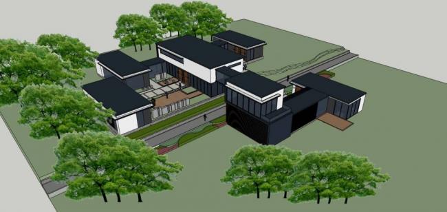 Sketchup商业模型|多层商业会所，现代风格