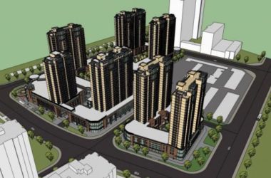 Sketchup住宅模型|高层住宅小区,商业裙房,底层商业,现代风格,居住建筑-BIM建筑网