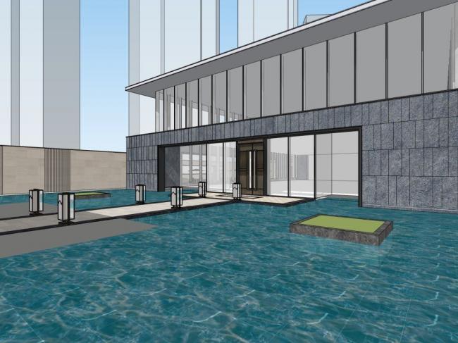 Sketchup商业模型|多层商业会所，现代风格