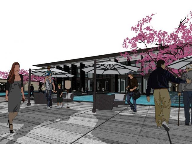 Sketchup商业模型|多层售楼处，商业建筑，现代风格