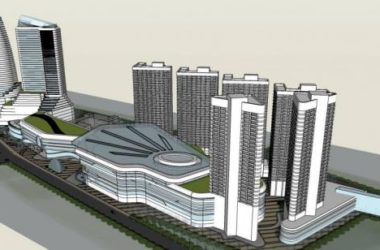 Sketchup综合体模型|超高层综合体规划，办公，酒店，商业金融区，现代风格-BIM建筑网