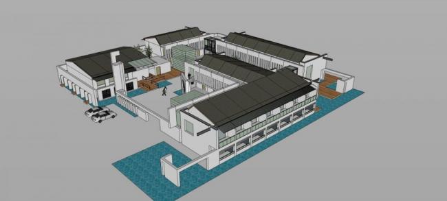 Sketchup酒店模型|多层会议中心，酒店办公，中式风格