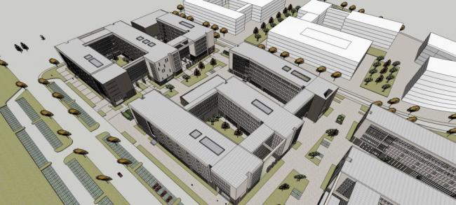 Sketchup学校模型|大学学院楼，教学楼，教育建筑，现代风格