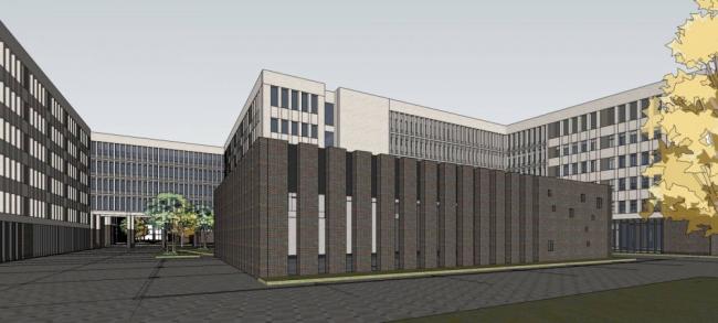 Sketchup学校模型|大学学院楼，教学楼，教育建筑，现代风格