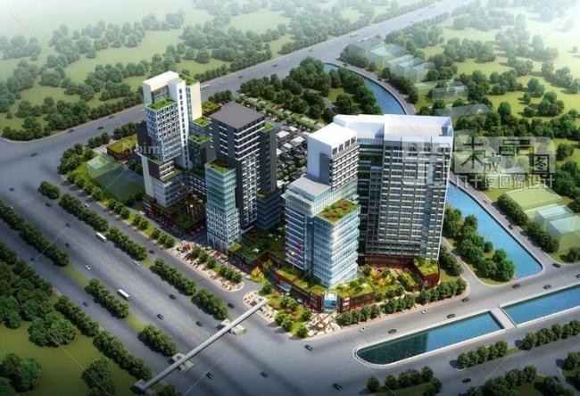 Sketchup住宅模型|高层住宅小区，公寓，社区沿街商业，居住建筑，现代风格