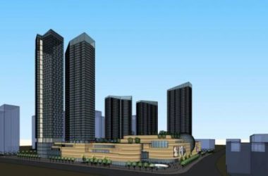 Sketchup综合体模型|超高层城市综合体，高层办公，现代风格-BIM建筑网