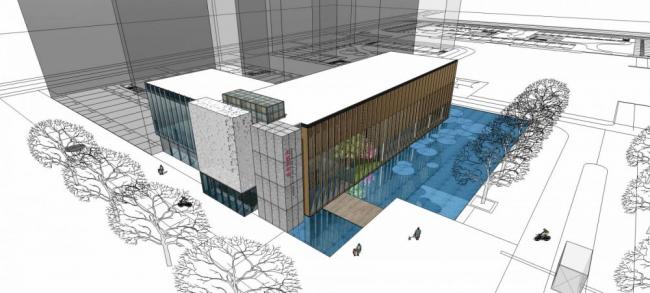 Sketchup商业模型|多层会所，商业建筑，现代风格