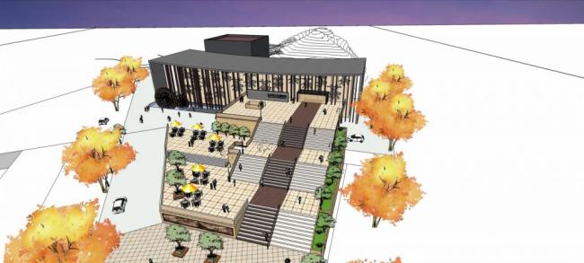 Sketchup文化模型|多层茶文化博物馆，文化建筑，现代风格