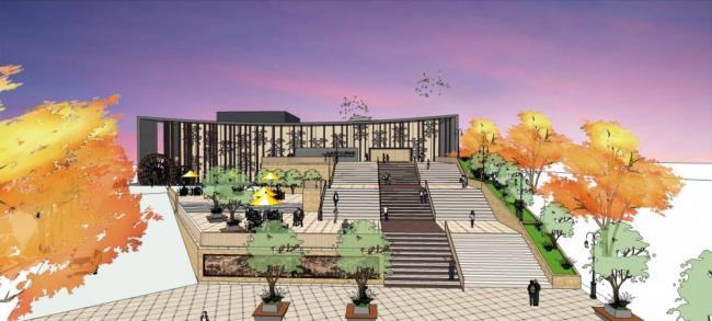 Sketchup文化模型|多层茶文化博物馆，文化建筑，现代风格