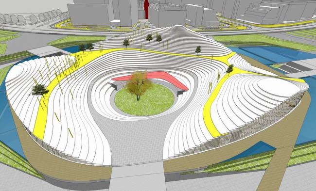 Sketchup文化模型|科技之丘，多层展示中心，展览馆，现代风格