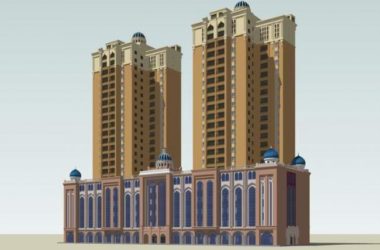 Sketchup住宅模型|回族伊斯兰风格,高层住宅,底层商业,古典风格,居住建筑-BIM建筑网