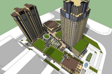 Sketchup综合体模型|高层商业综合体，银行办公，超市，高层住宅，新古典风格-BIM建筑网