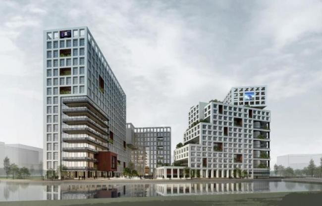 Sketchup办公模型|文化创意园，高层办公楼写字楼，现代风格