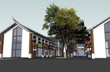 Sketchup商业模型|多层商业街，中式风格-BIM建筑网